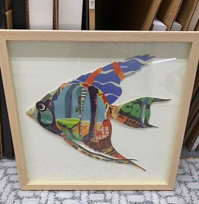 Paper Collage Fish I