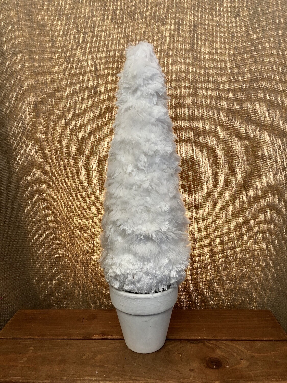 Cone Yarn Tree in Pot 15" White Cone Yarn Tree in Pot 15" White