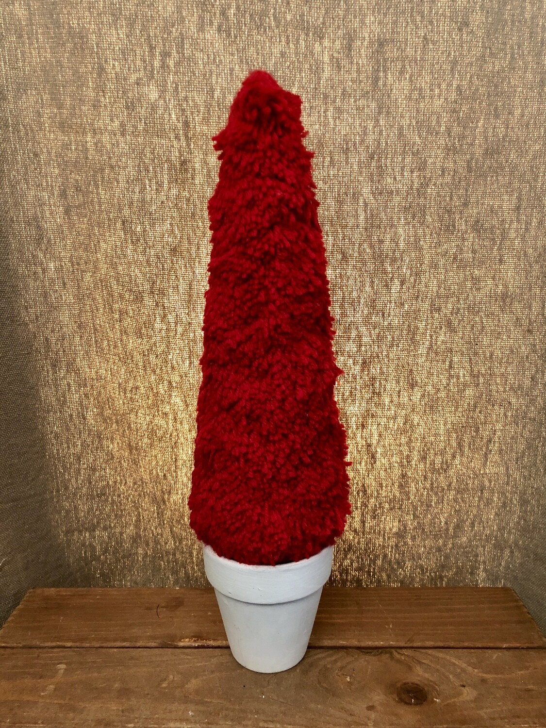 Cone Yarn Tree in Pot 15" Red Cone Yarn Tree in Pot 15" Red