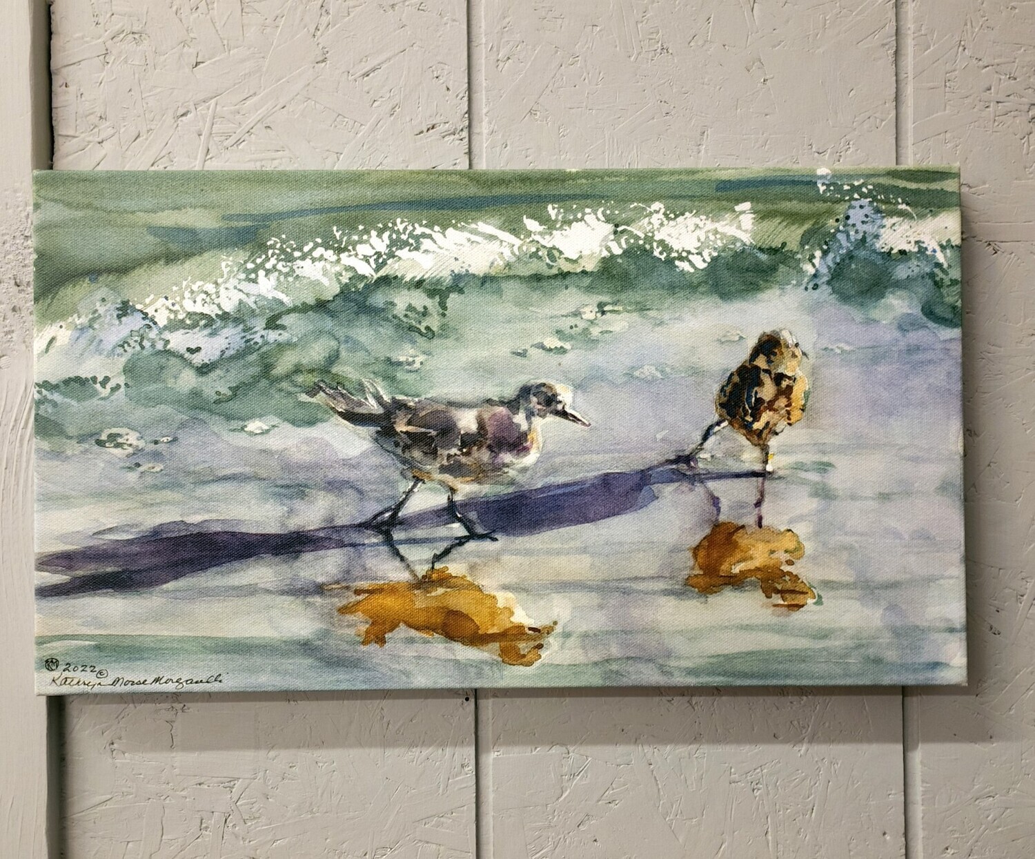 Kathy Morganelli - "Shore Birds" - 16.5" x 9.5"T