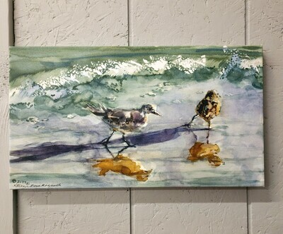 Kathy Morganelli - "Shore Birds" - 16.5" x 9.5"T