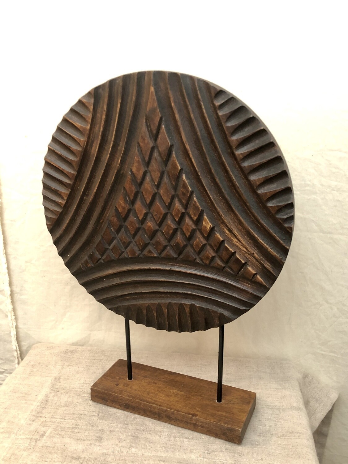 Round Wooden Disc Table Top Décor Round Wooden Disc Table Top Décor