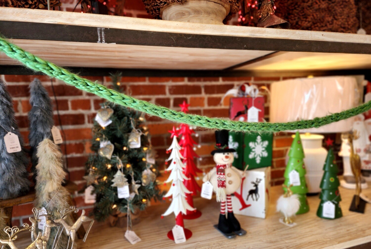 Yarn Braided Garland Green 6' Yarn Braided Garland Green 6'