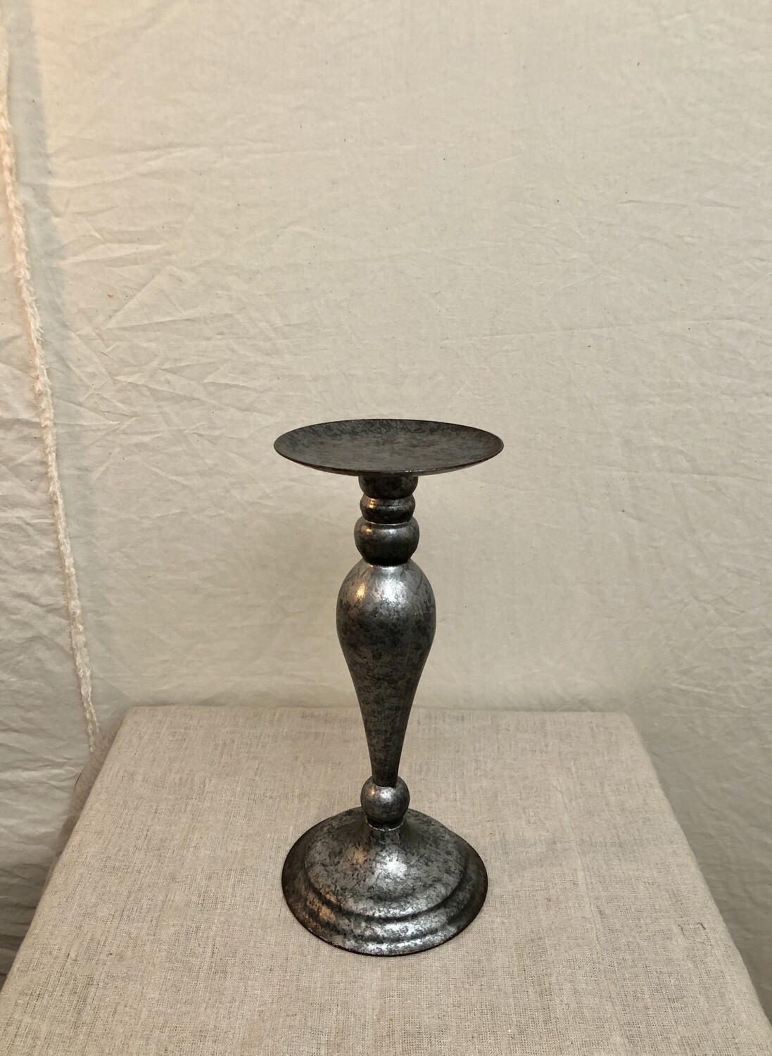 Galv Candleholder 11"