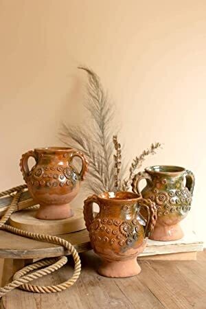 Clay Green Glaze 2 Handle Chalice