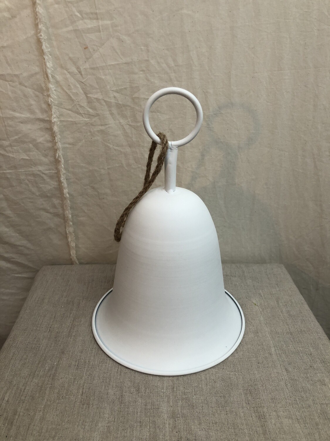 Metal Bell Ornament White 11.8" Metal Bell Ornament White 11.8"
