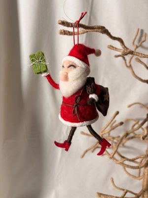 Felt Santa w/Present & Toys Ornament Felt Santa w/Present & Toys Ornament