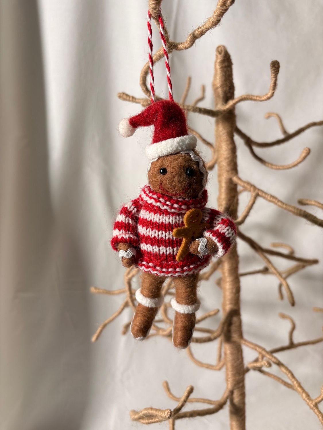 Felt Mr. Gingerbread Ornament Felt Mr. Gingerbread Ornament