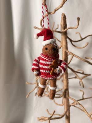 Felt Mr. Gingerbread Ornament