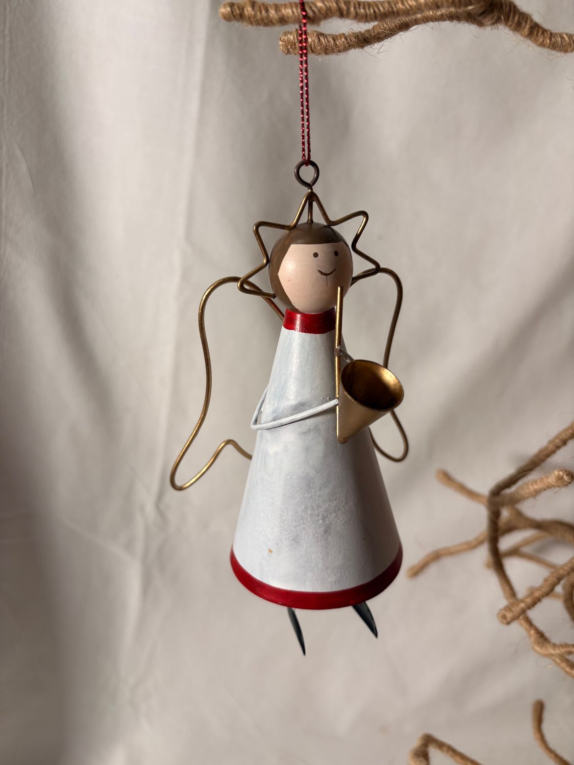 Metal Musical Angel Ornament Horn