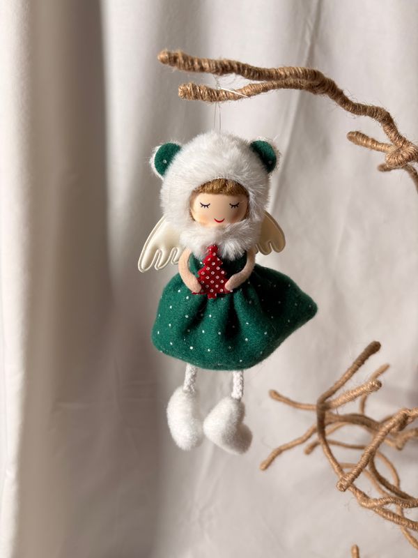 Angel Girl in Green Dress Ornament
