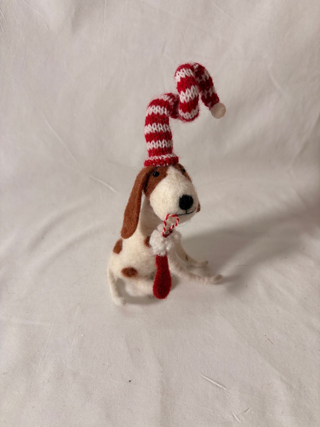 Felt Dog w/Long Hat Ornament