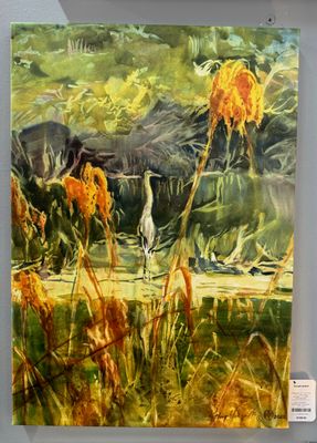 Kathy Morganelli - "River Keeper in Autumn" - 14" x 20"T