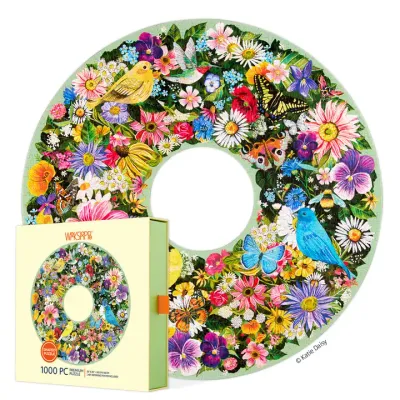 Spring Floral Wreath Puzzle - 1000 Piece