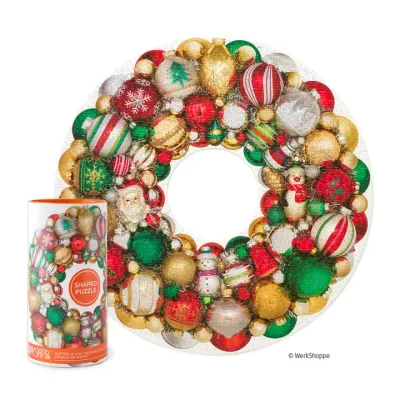 Holiday Ornament Wreath Puzzle - 1000 Pieces Holiday Ornament Wreath Puzzle - 1000 Pieces
