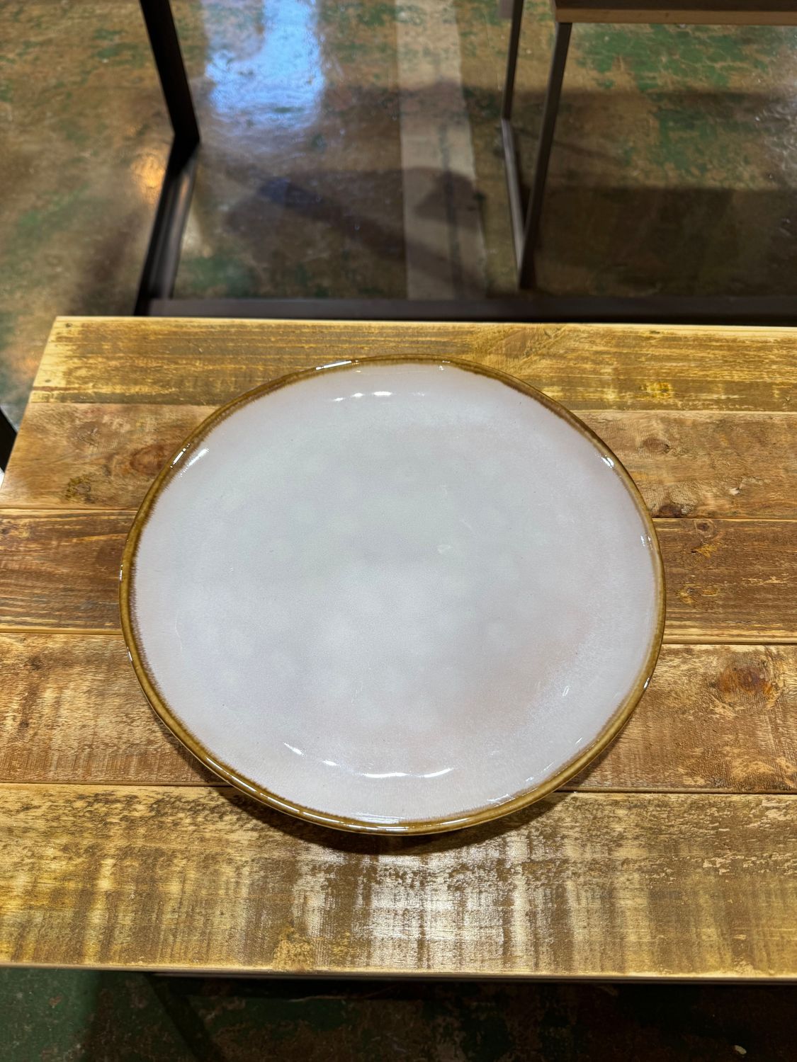 Ceramic Dinner Plate - Cotton Ceramic Dinner Plate - Cotton