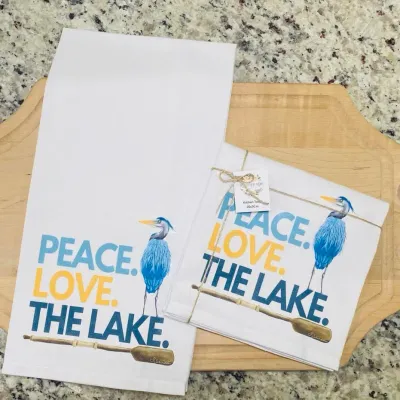 Peace Love the Lake Tea Towel Peace Love the Lake Tea Towel