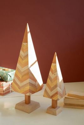 Wood Block Chirstmas Tree Sm Wood Block Chirstmas Tree Sm