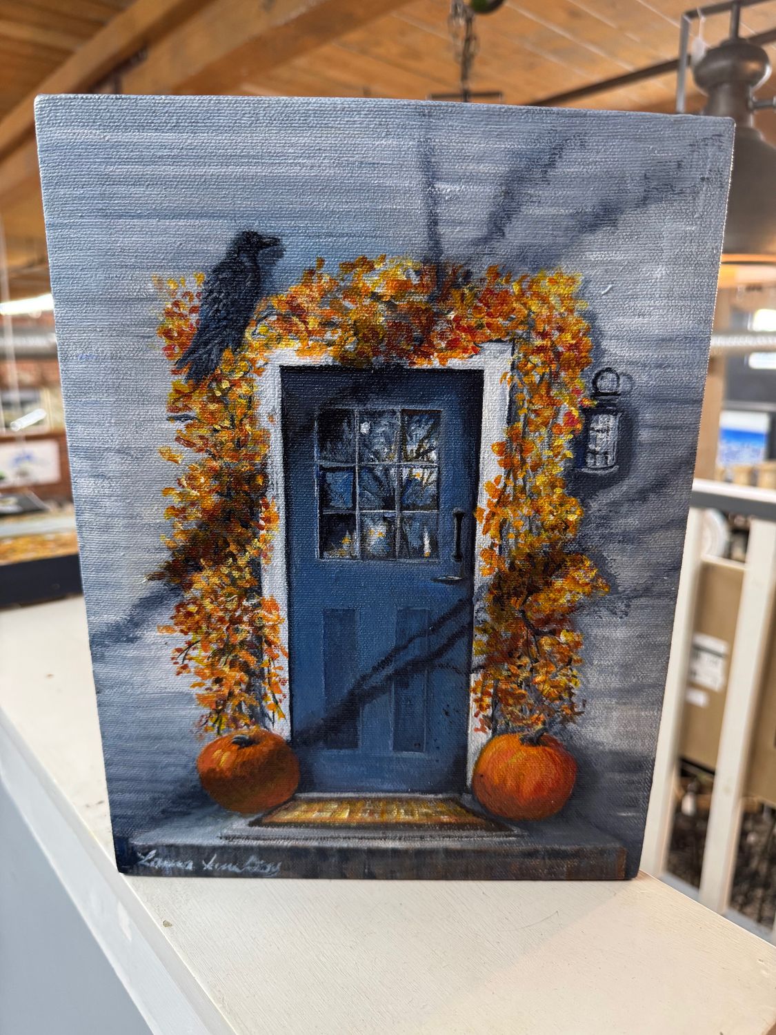 Fall Front Door  - 9" x 12"T