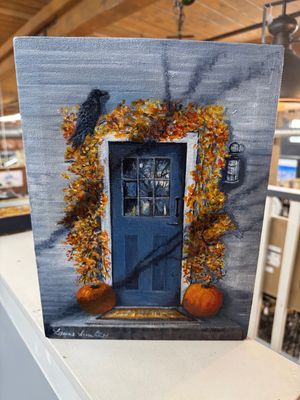 Fall Front Door  - 9" x 12"T