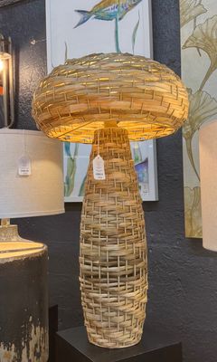 Seagrass Mushroom Table Lamp