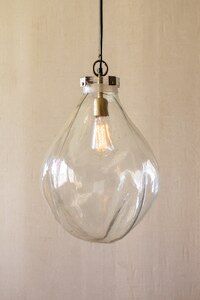 Glass Teardrop Pendant Light