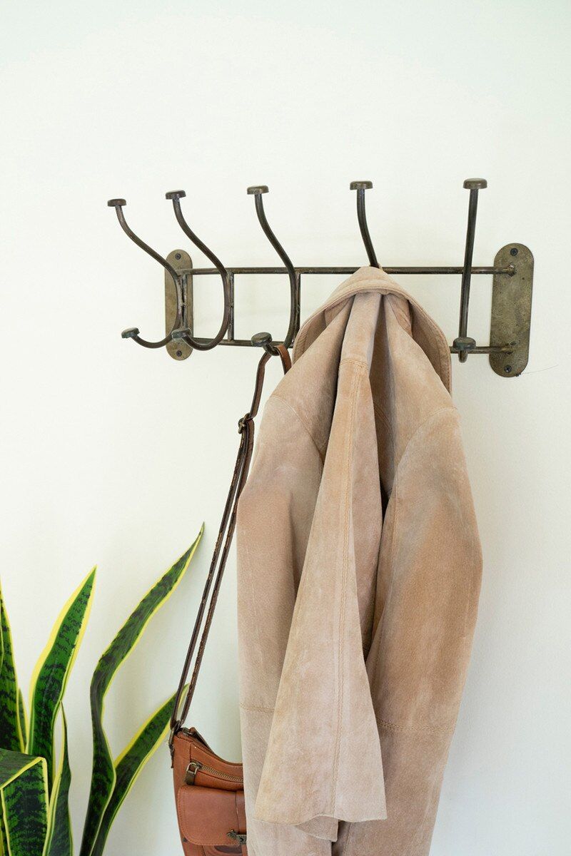 Curved Iron Wall Coat Rack