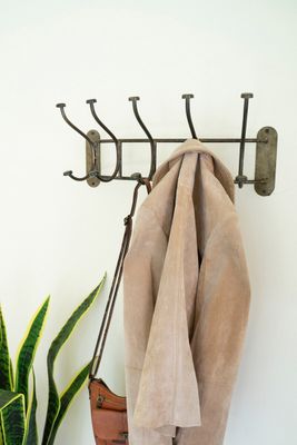 Curved Iron Wall Coat Rack