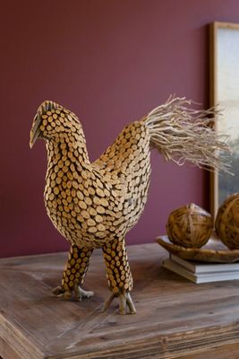 Recycled Spliced Wood and Twig Rooster