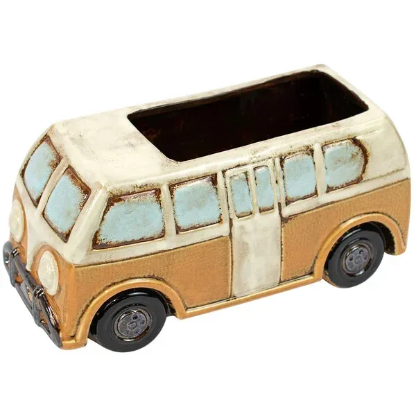 Ceramic Yellow Van Planter