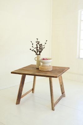 Square Recycled Wood Dining Table - 42" X 42"