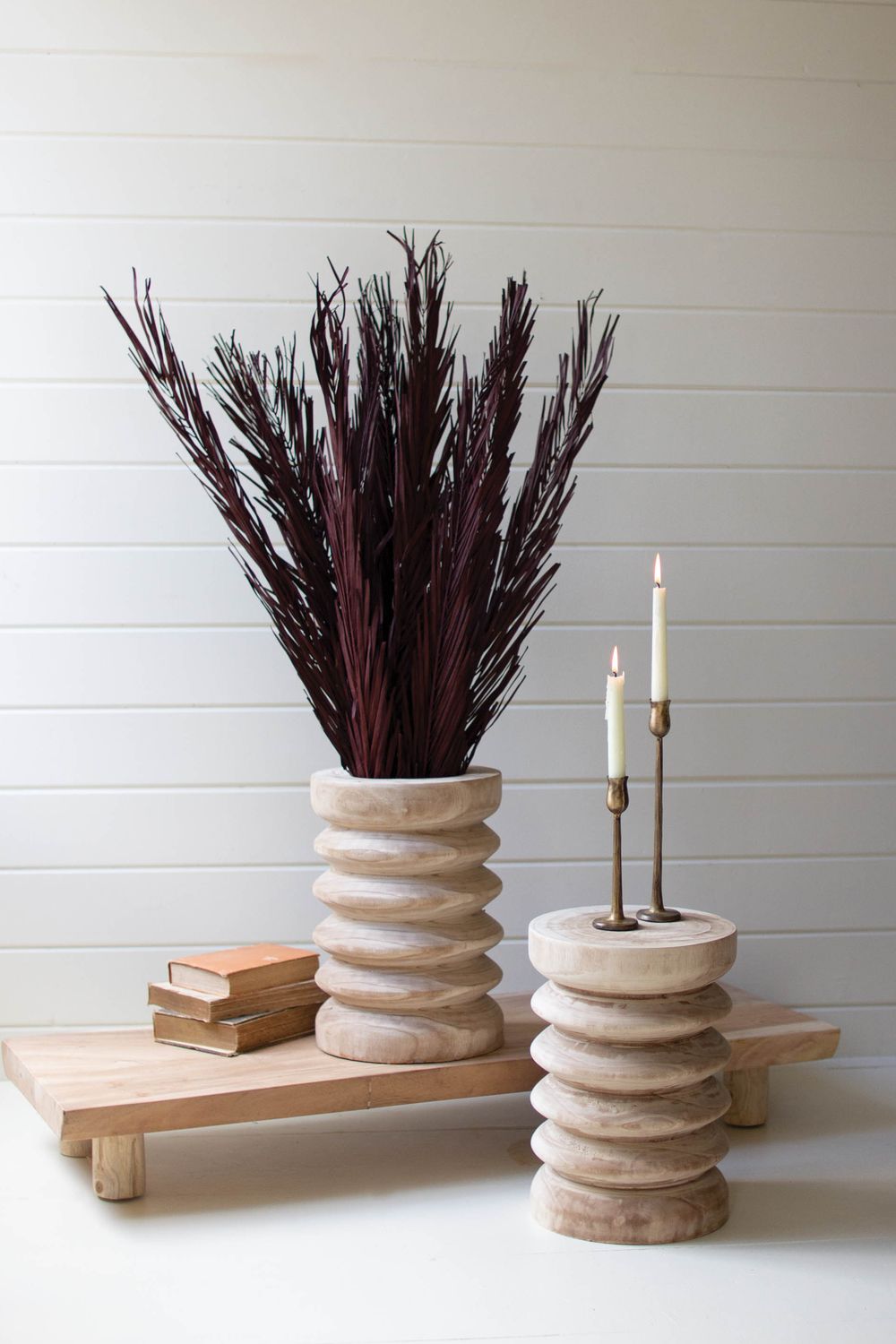 Natural Wooden Accent Stool/Table