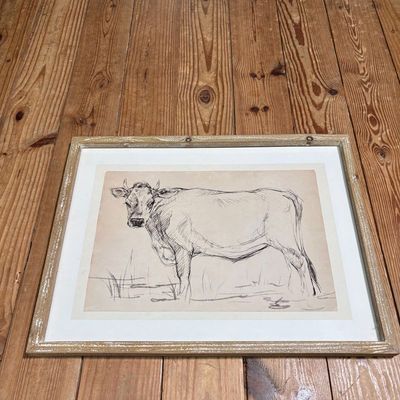 Cow Print Under Glass I