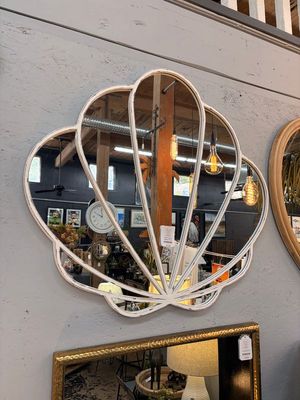 Metal Framed Seashell Mirror