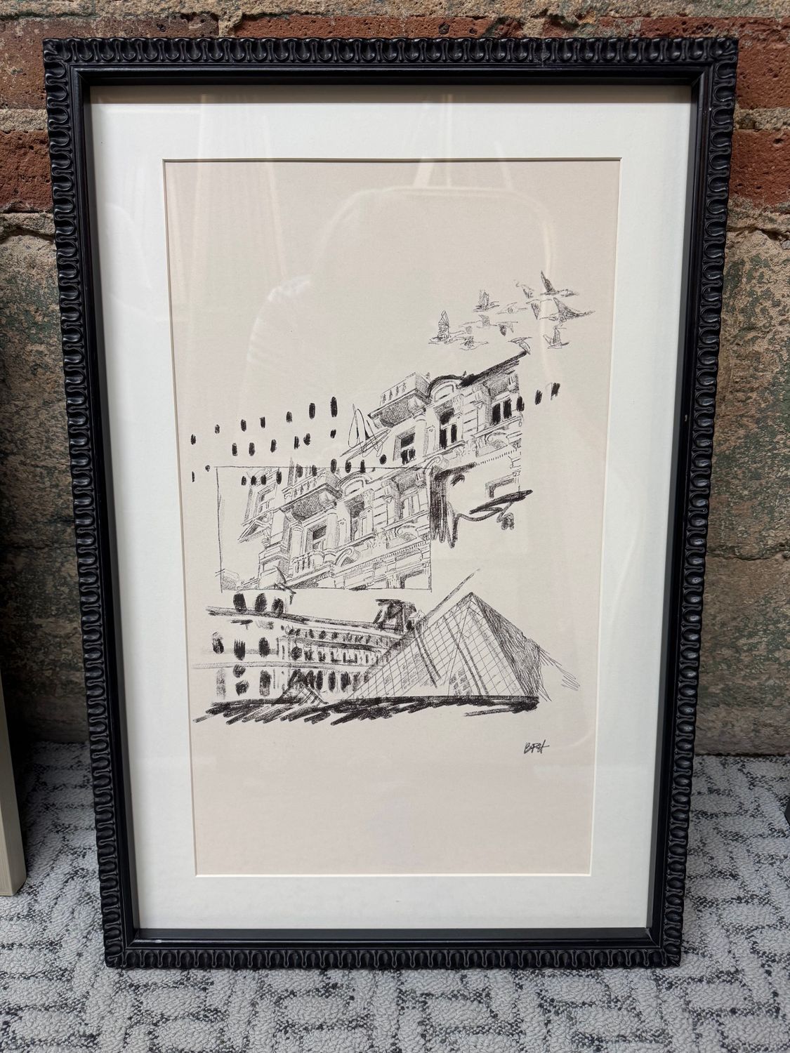 Paris Sketch Book Print Under Glass I