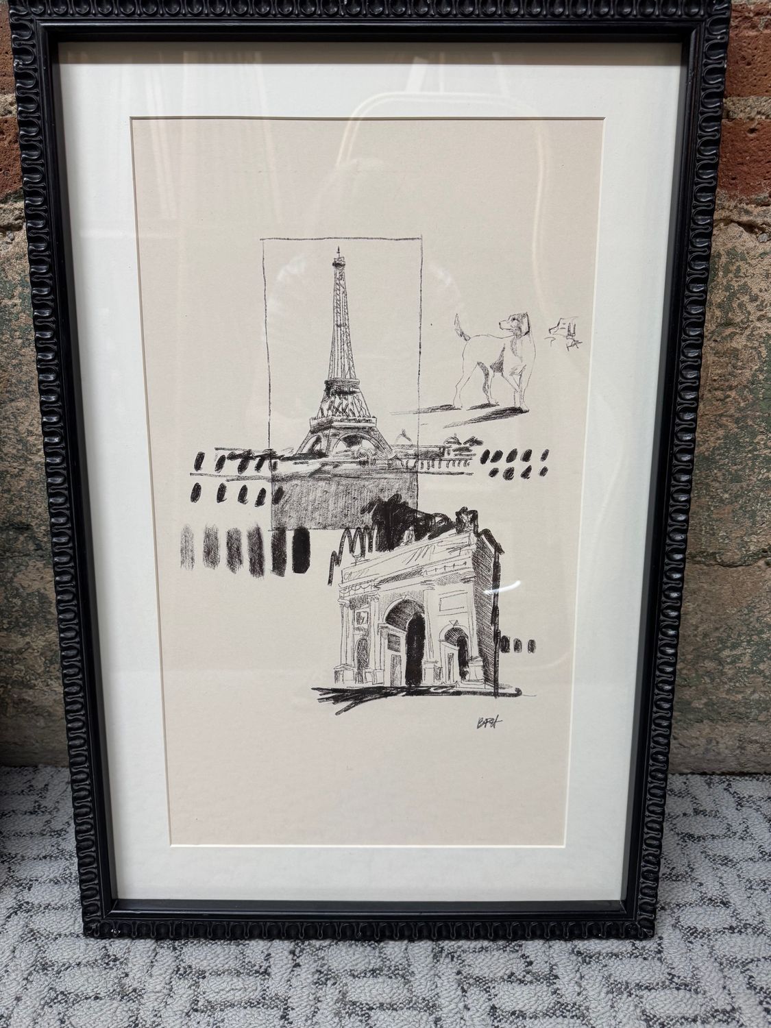 Paris Sketch Book Print Under Glass II Paris Sketch Book Print Under Glass II