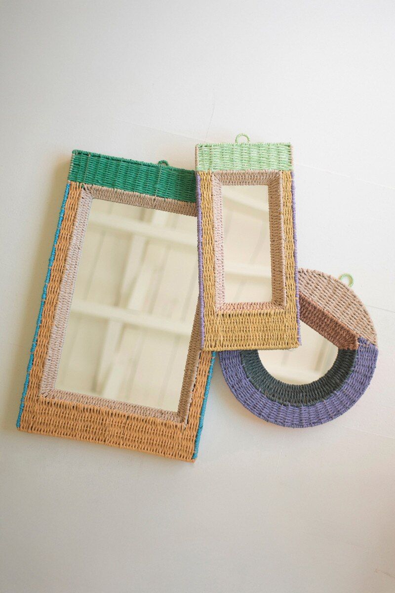 Recycled Paper Framed Mirror Lg