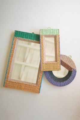 Recycled Paper Framed Mirror Lg