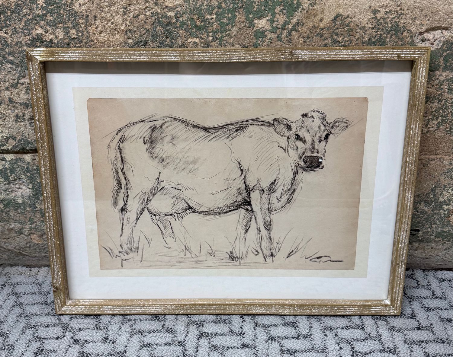 Cow Print Under Glass II Cow Print Under Glass II