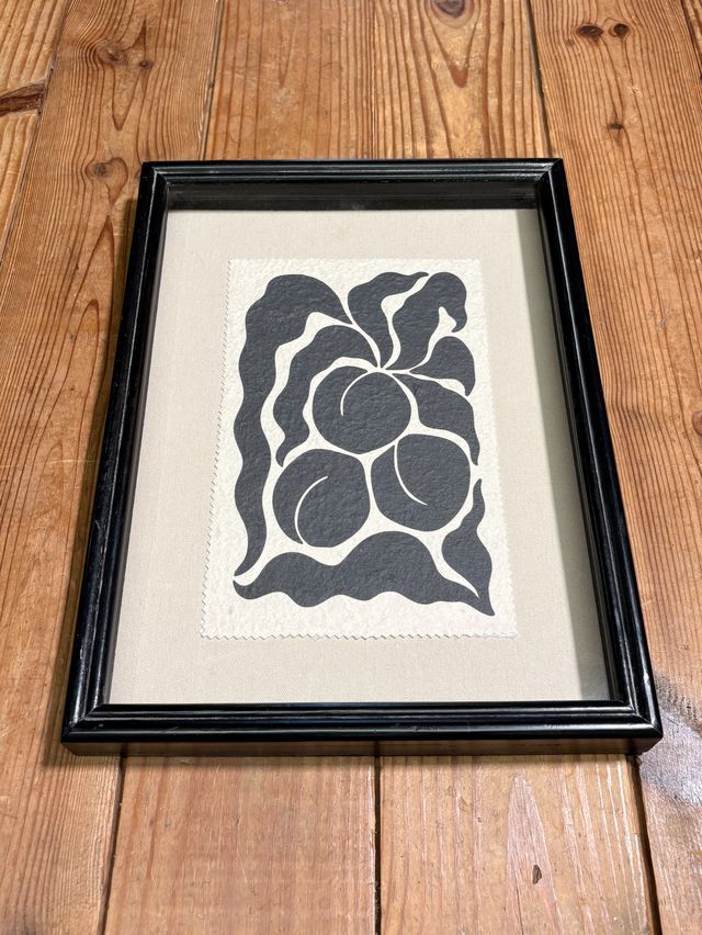 Black & White Fruits Print Under Glass I Black & White Fruits Print Under Glass I