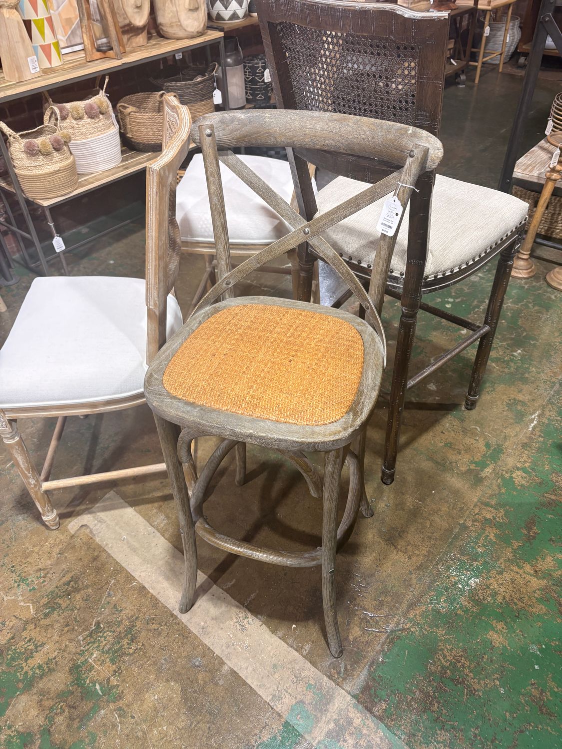 Bennett Bar Stool - Brown Wash - 44"