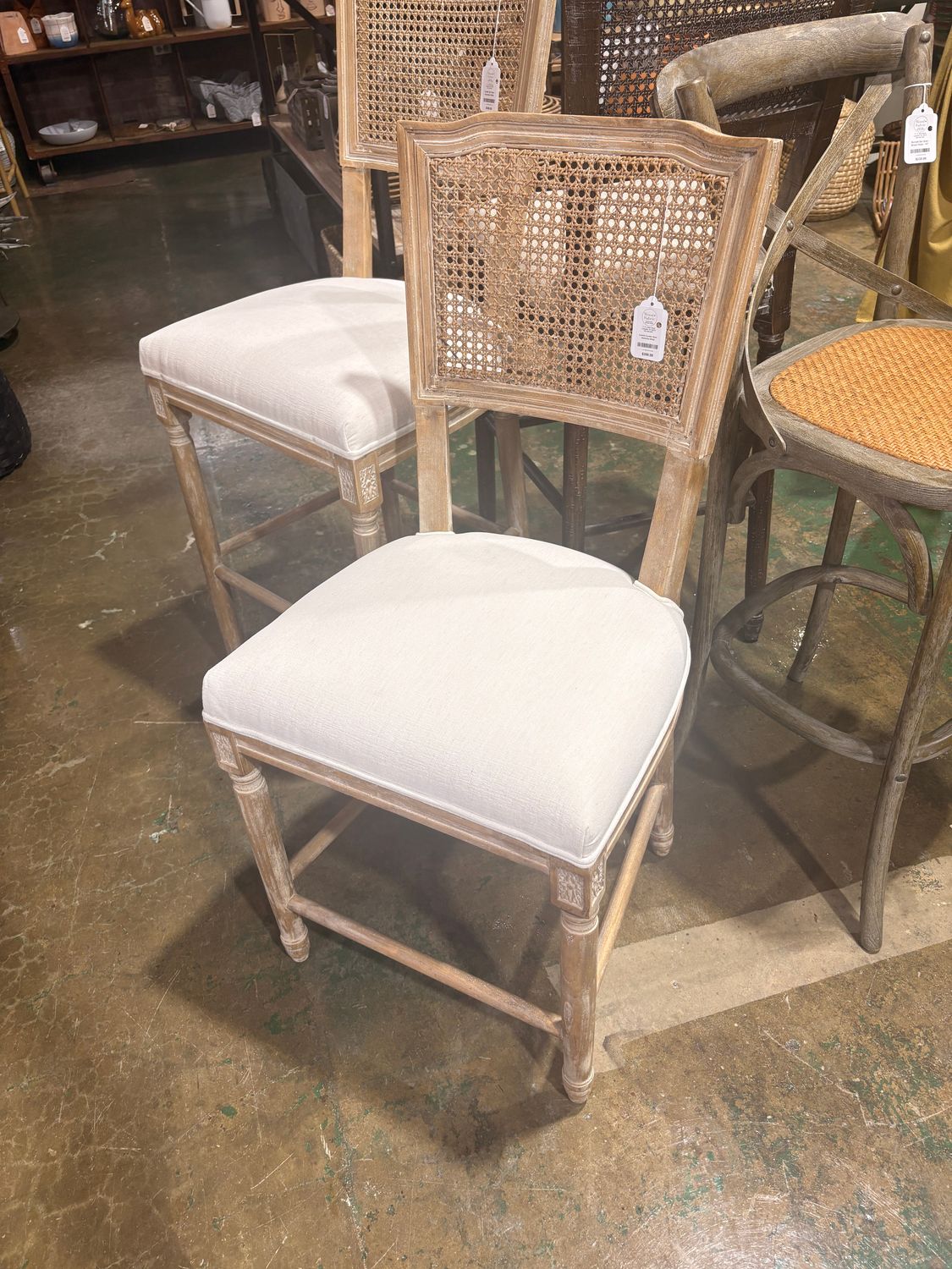 Camille Counter Stool - Washable White Camille Counter Stool - Washable White