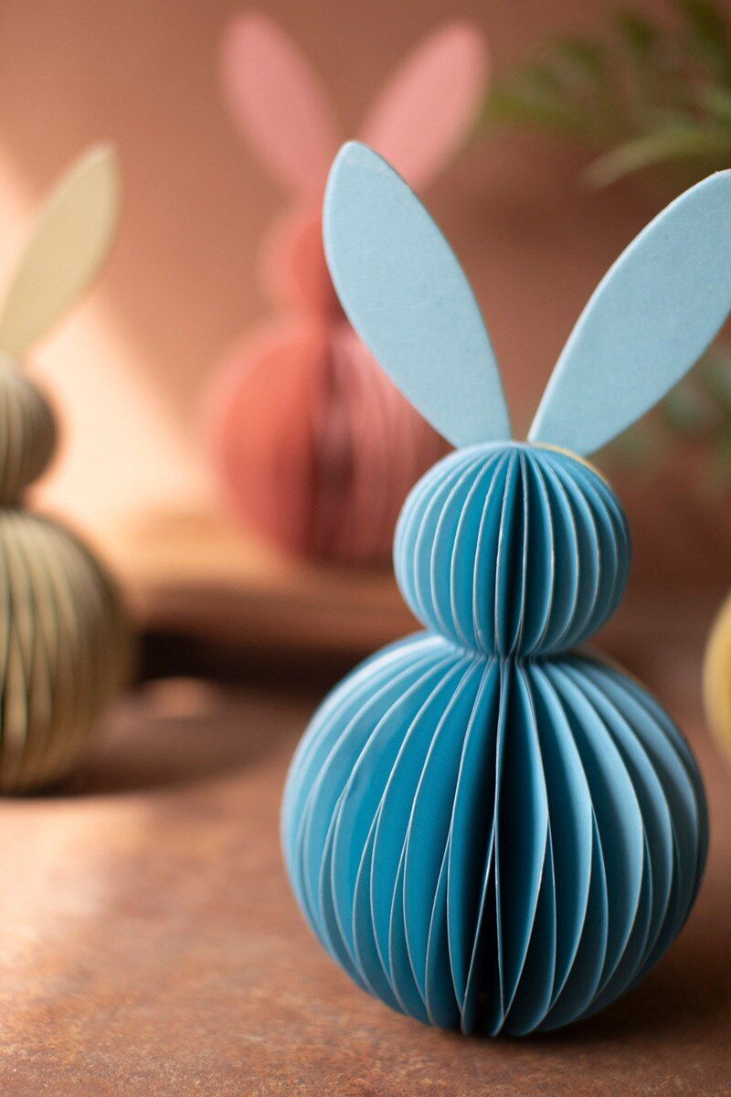 Paper Accordion Bunny - Blue Paper Accordion Bunny - Blue