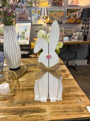 Painted Wood Easter Rabbit Sm White Painted Wood Easter Rabbit Sm White
