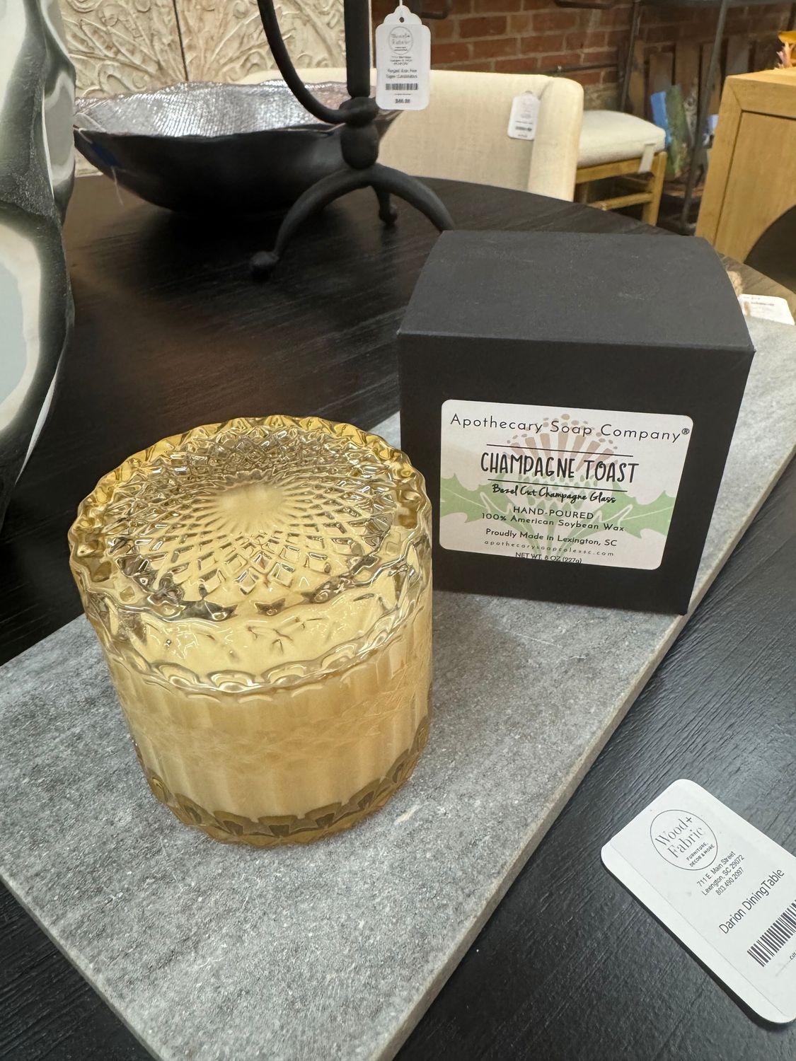 Champagne Toast - Bezel Cut Champagne Glass Candle 8oz