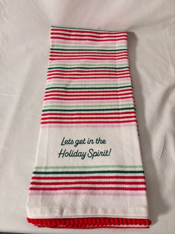 Holiday Spirit Printed Dishtowel Holiday Spirit Printed Dishtowel