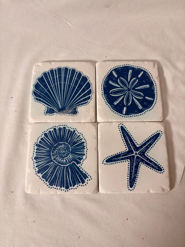 S/4 Blue Shell Coasters S/4 Blue Shell Coasters