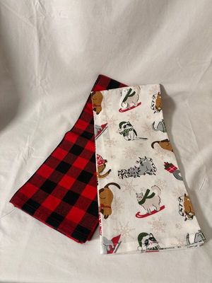 S/2 Meowy Christmas Dishtowels S/2 Meowy Christmas Dishtowels