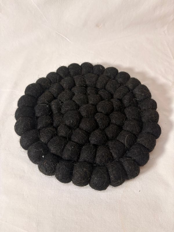 Wool Felt Trivet Black Wool Felt Trivet Black