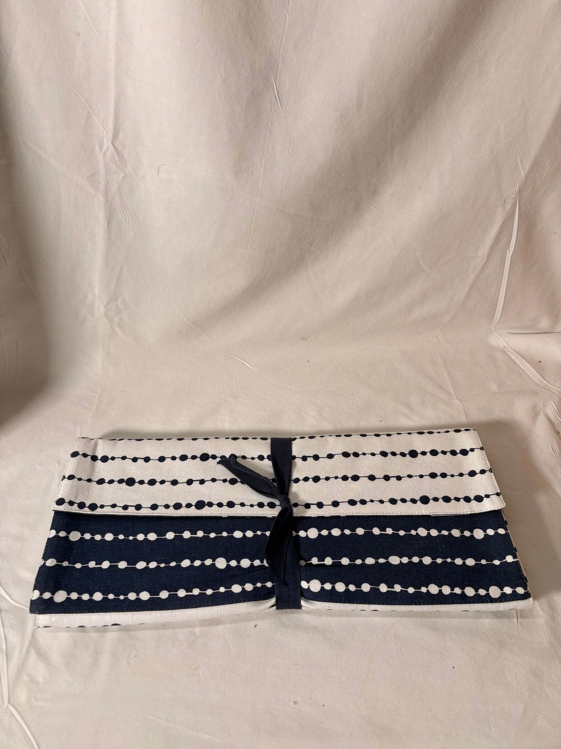 Navy &amp; White Runner 14" x 72"